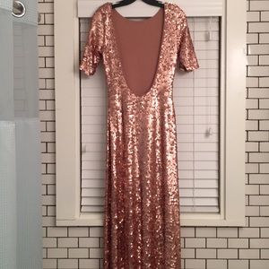 BCBG full length sequin gown